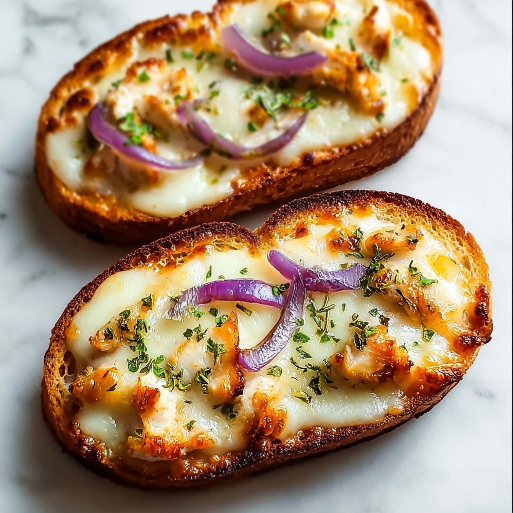 French Bread Chicken Alfredo Pizza Recipe - Recipe Image