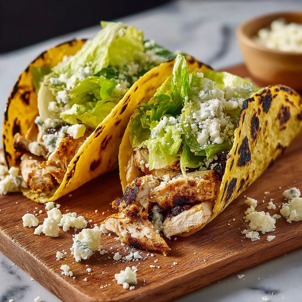 Chicken Caesar Smashed Tacos Recipe - Recipe Image