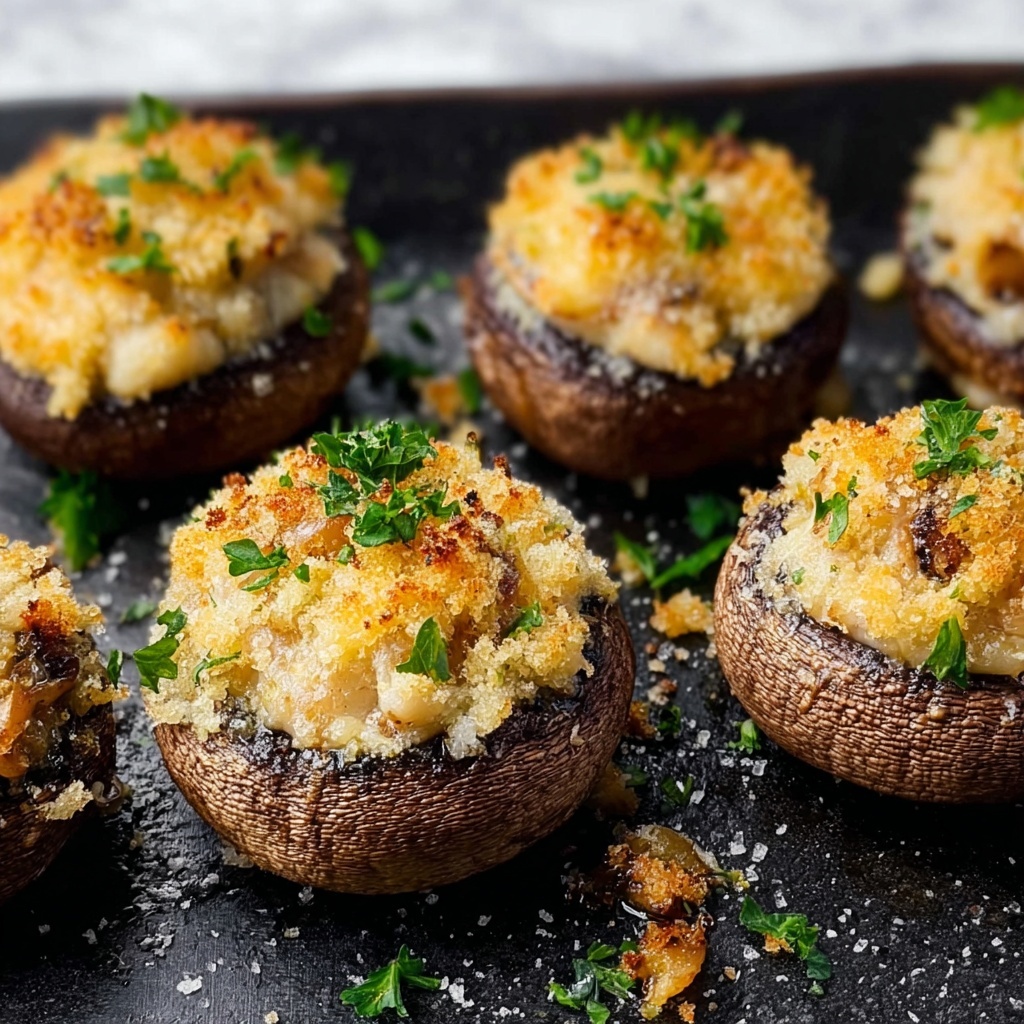 Crab Stuffed Mushrooms: Easy Appetizer for Festive Gatherings Recipe - Recipe Image