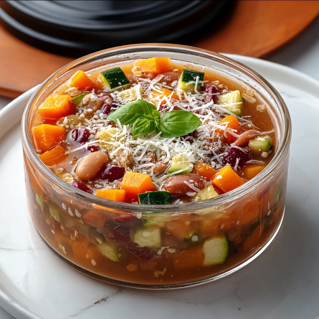 Homemade Slow Cooker Minestrone Soup Recipe - Recipe Image