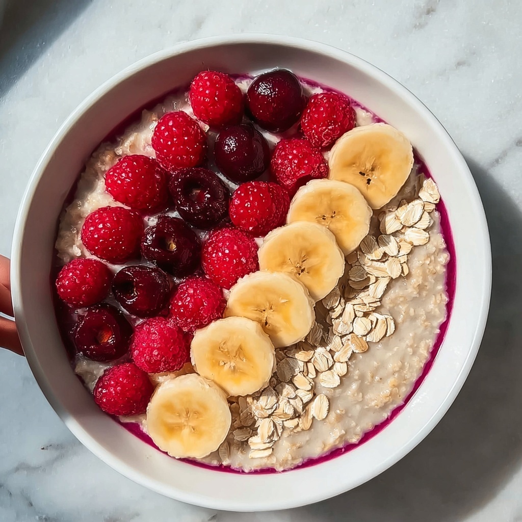 Delicious Christmas Oats Porridge with Cranberry Sauce Delight Recipe - Recipe Image