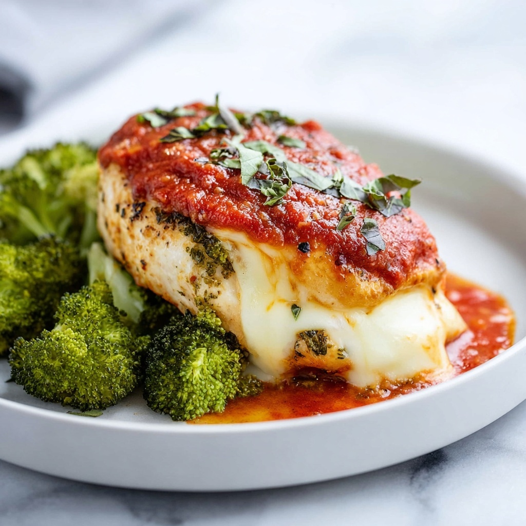 Mozzarella Stuffed Chicken Breast with Tomato Sauce Recipe - Recipe Image