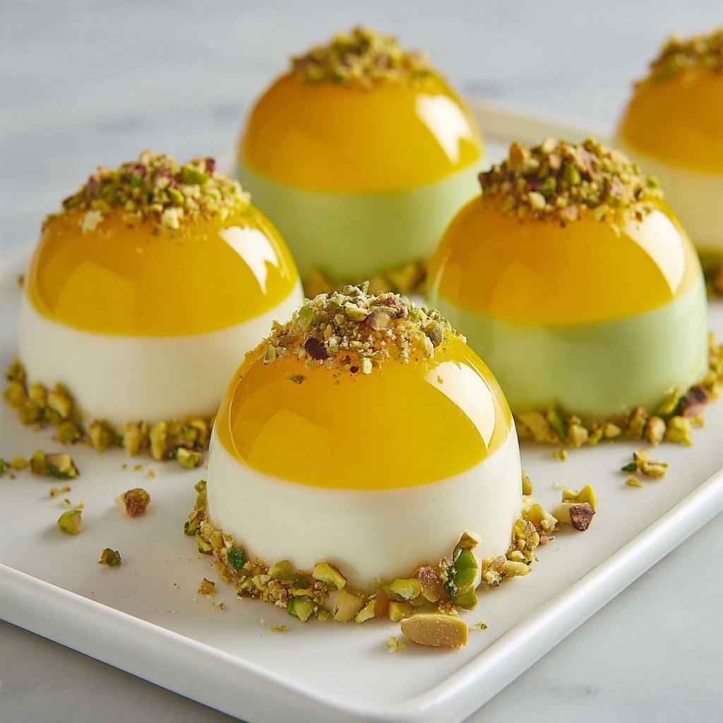 Pistachio & Meyer Lemon Mousse Cakes Recipe - Recipe Image