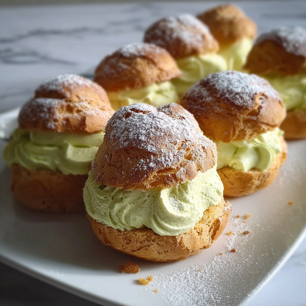 Matcha Cream Puffs Recipe - Recipe Image