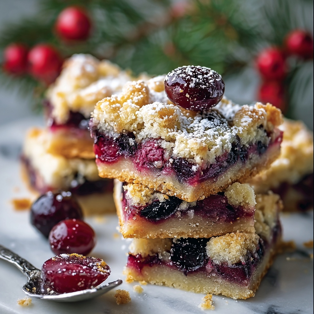 Christmas Cherry Bars Recipe - Recipe Image
