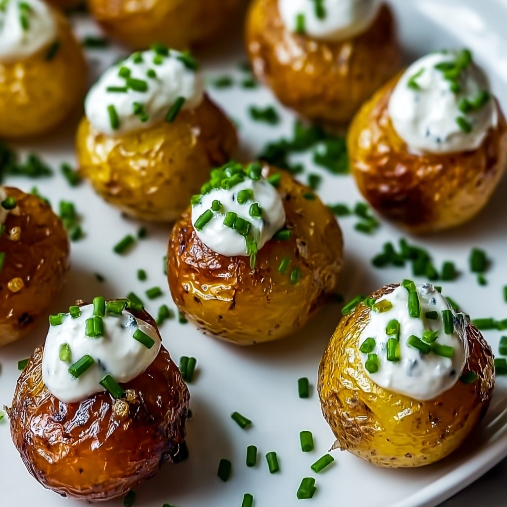 Mini Baked Potatoes with Garlic and Rosemary Recipe - Recipe Image