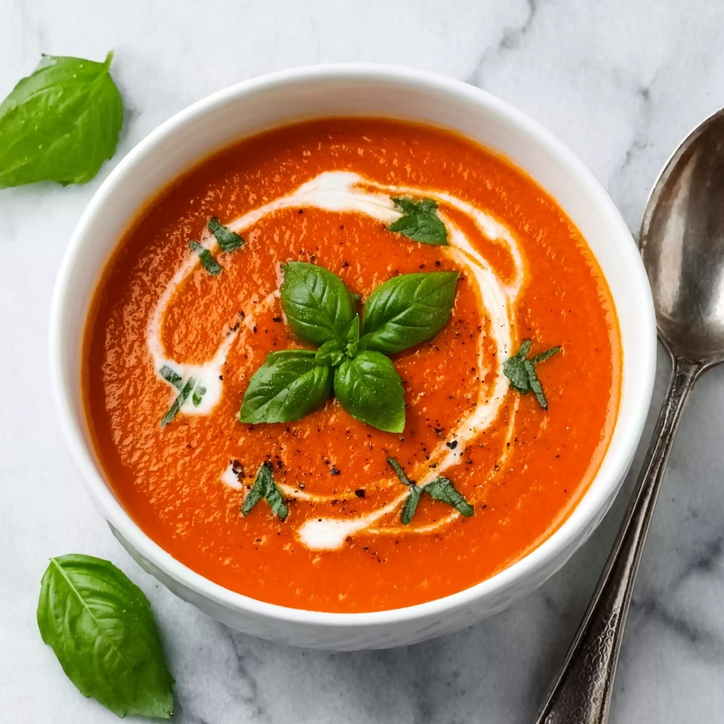 Creamy Tomato Basil Soup Recipe - Recipe Image