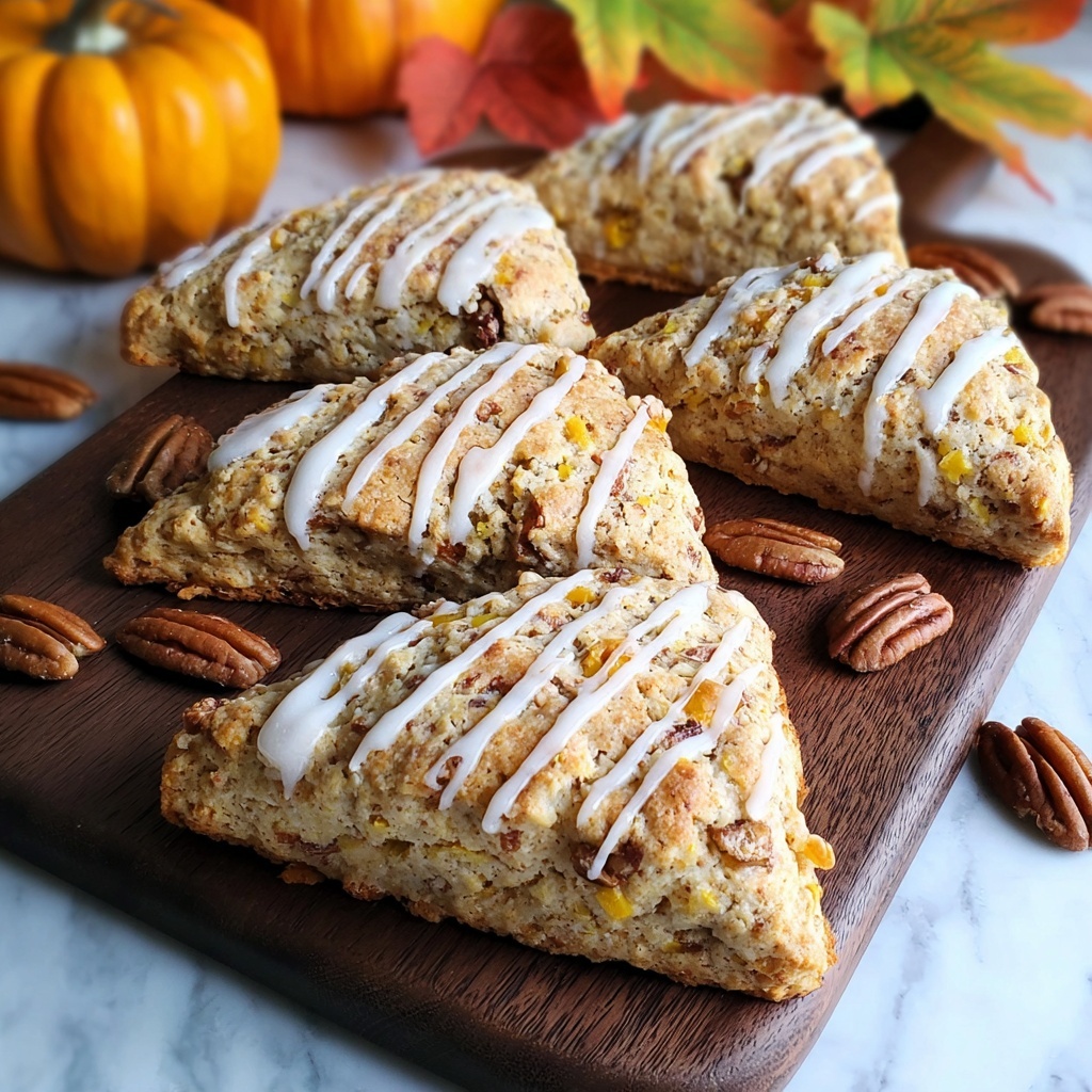 Maple Pumpkin Scones with Nutty Maple Glaze Recipe - Recipe Image