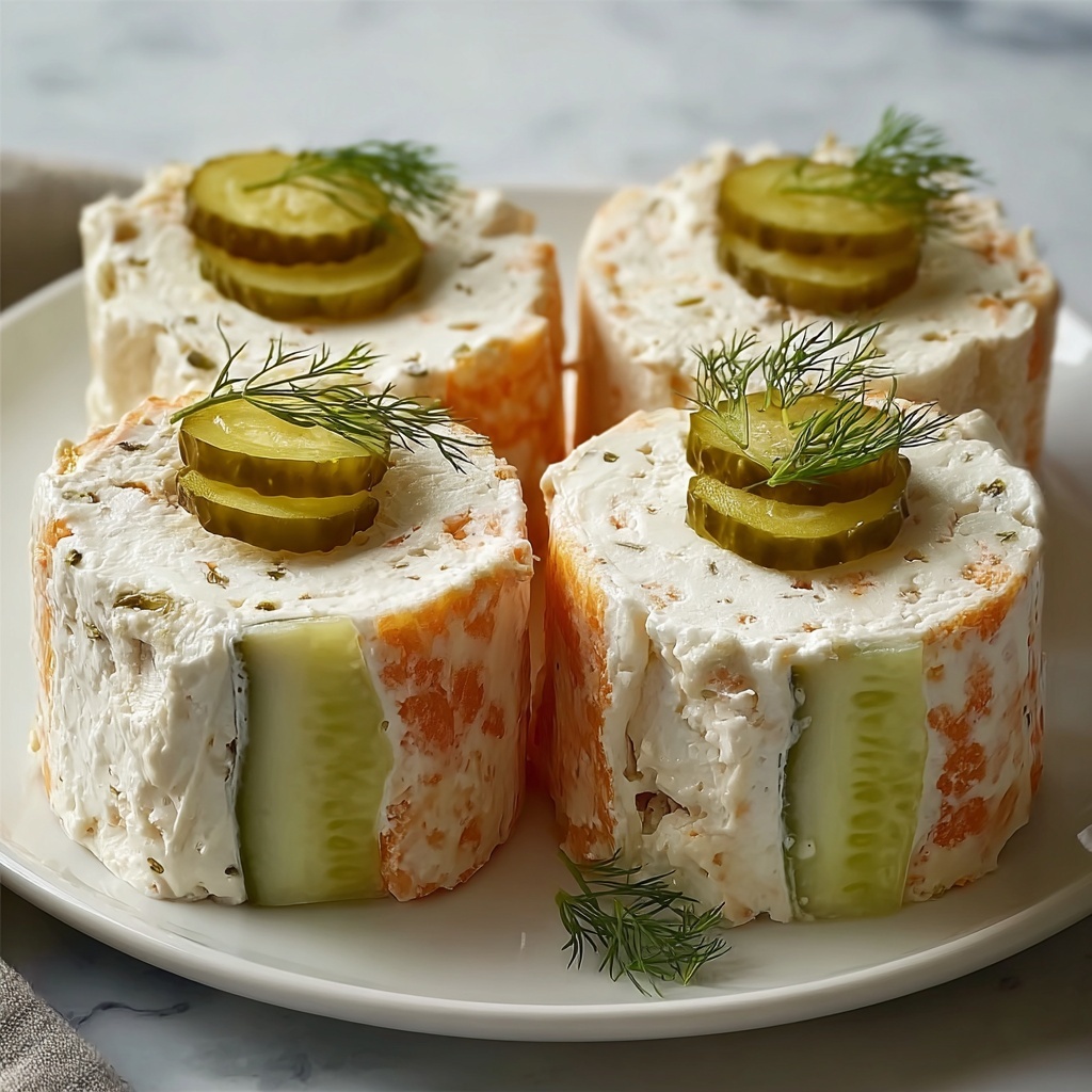 Lazy Cream Cheese Pickle Roll-Ups Recipe - Recipe Image