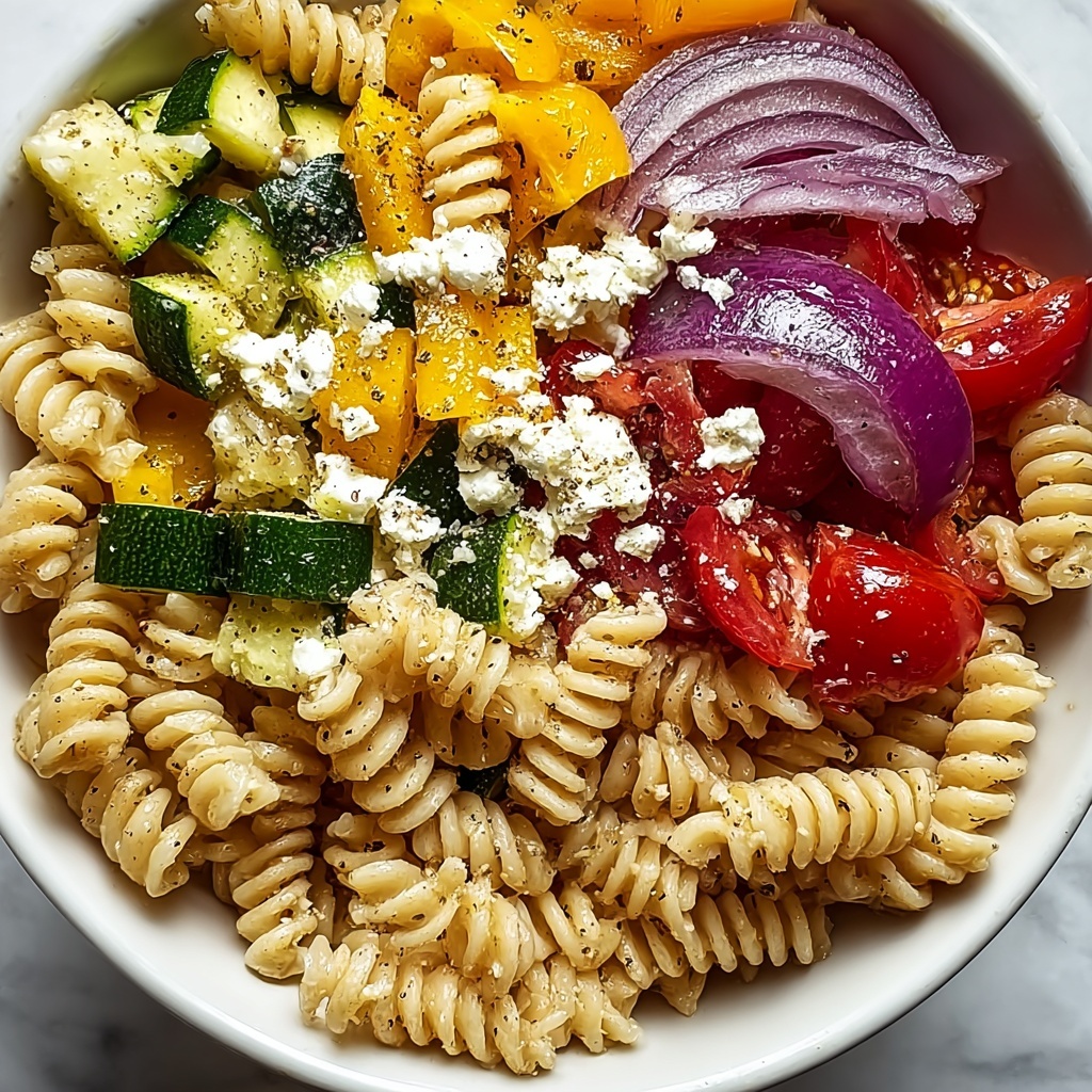 Feta & Roasted Veggie Pasta Recipe - Recipe Image