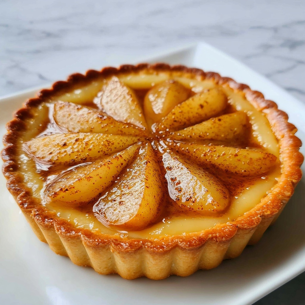 Christmas Pear Tart Recipe - Recipe Image