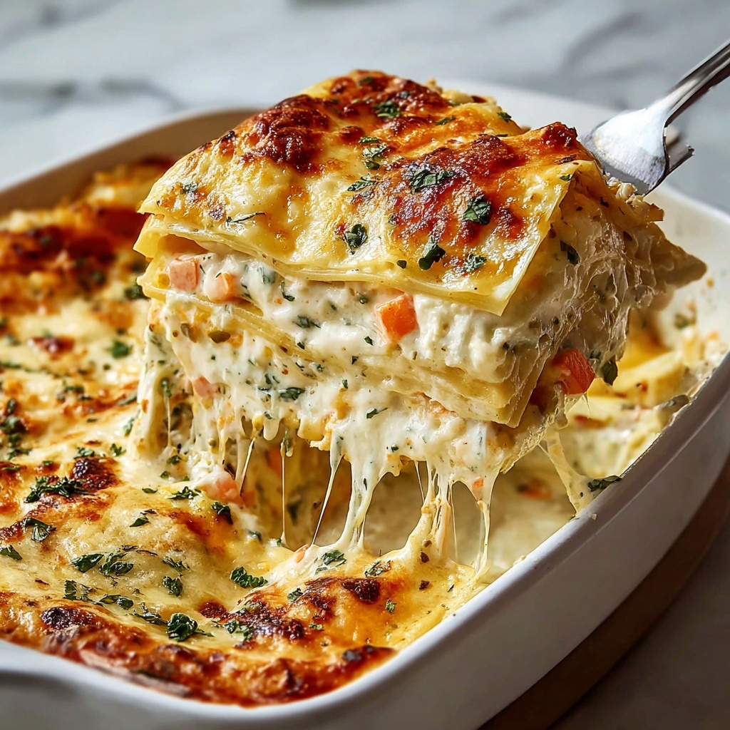 Seafood Lasagna with Creamy Cheese Recipe - Recipe Image