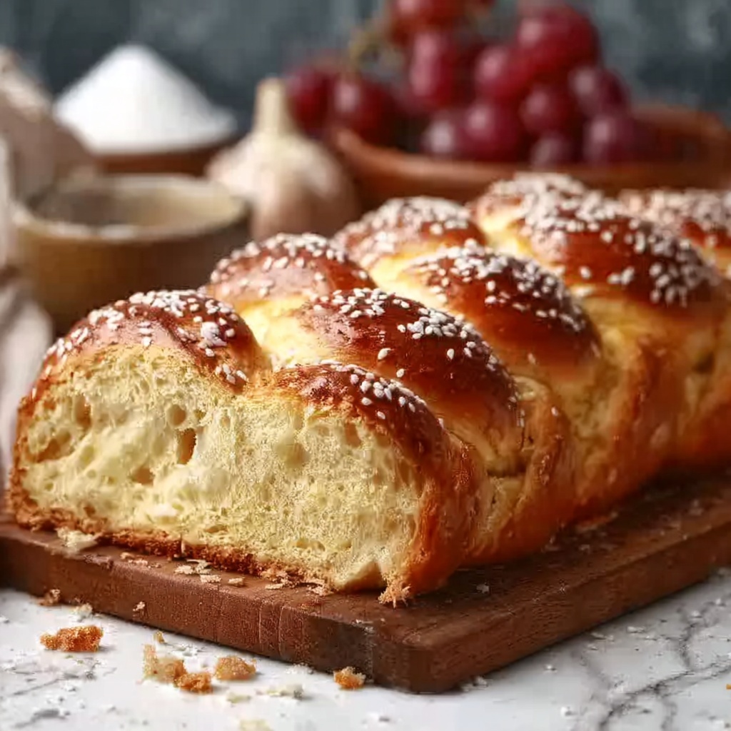 Tsoureki (Greek Sweet Braid Bread) Recipe - Recipe Image