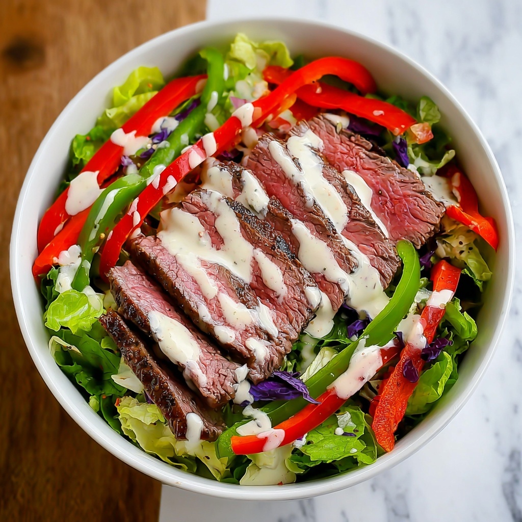 Steak Fajita Salad with Chipotle Ranch Dressing Recipe - Recipe Image