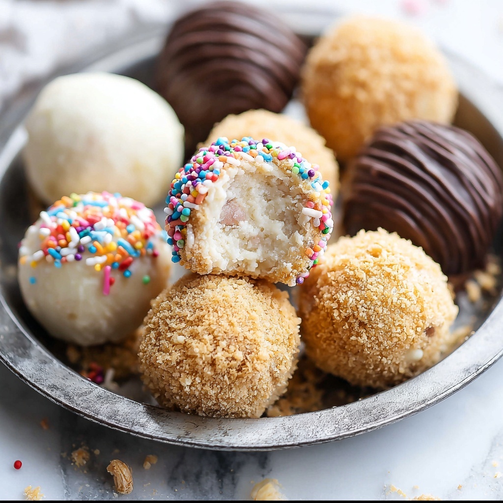 Cheesecake Balls with Optional Toppings Recipe - Recipe Image