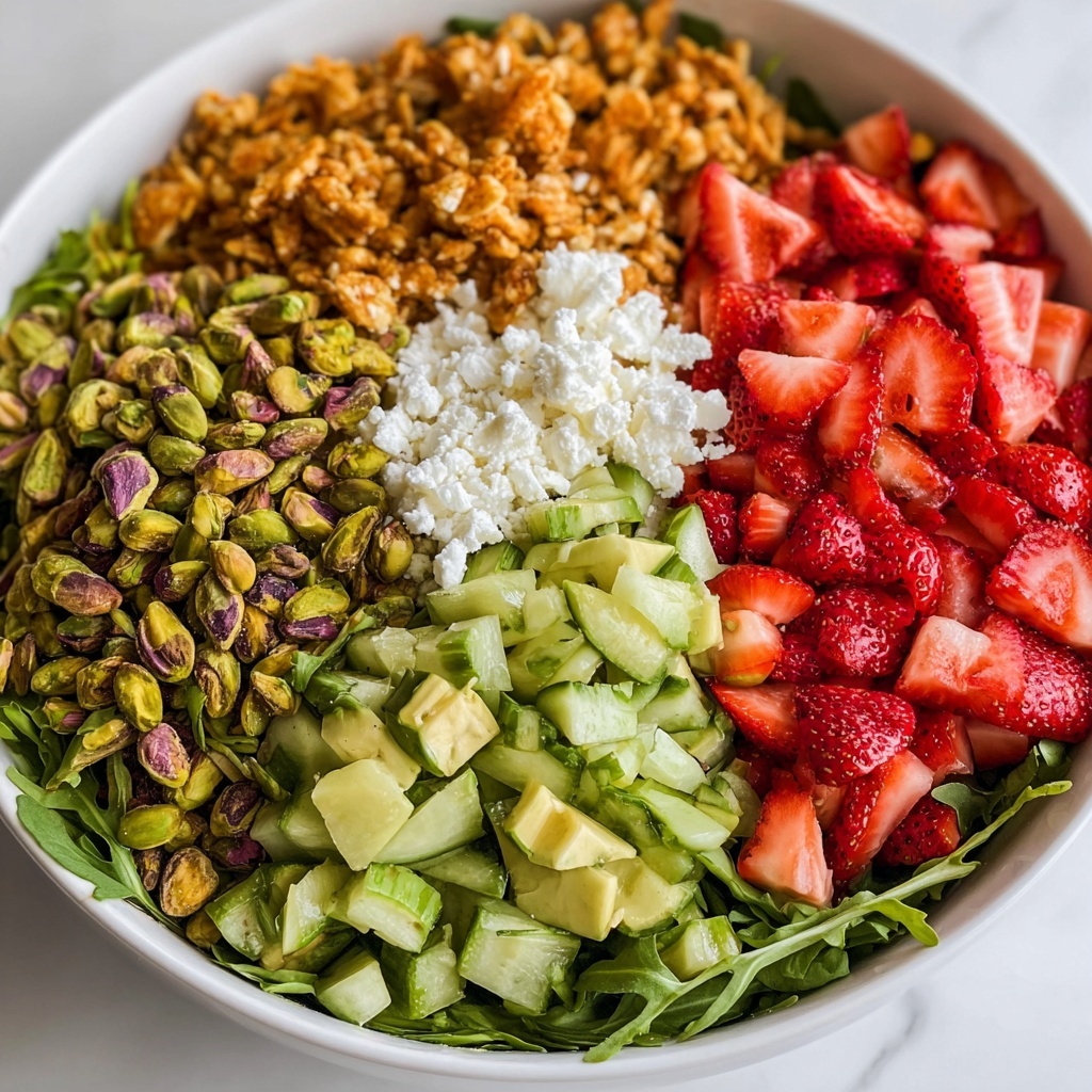 Strawberry Crunch Salad with Caramelized Almonds and Champagne Vinaigrette Recipe - Recipe Image