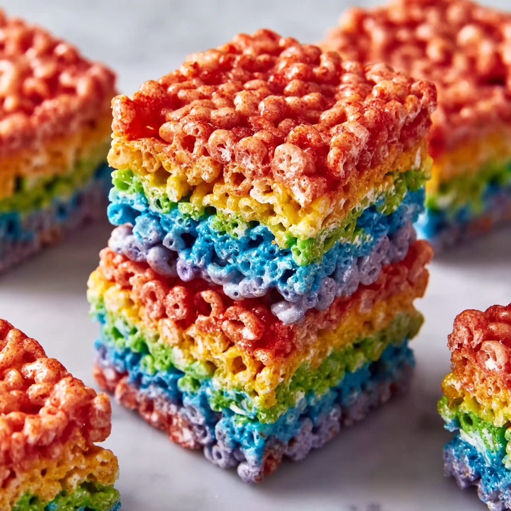 Rainbow Rice Krispie Treats Recipe - Recipe Image