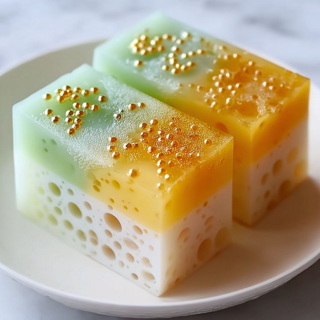 Steamed Vietnamese Honeycomb Cake Recipe - Recipe Image