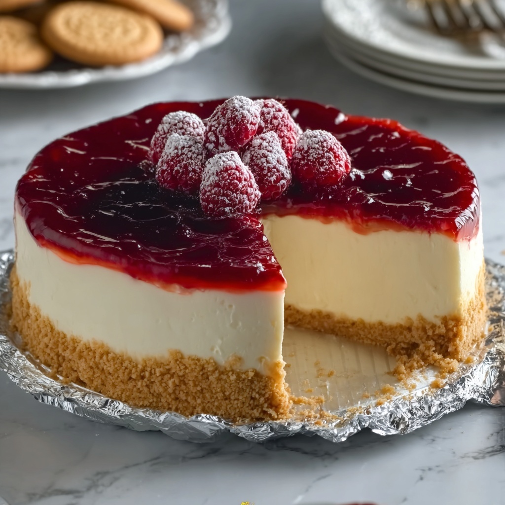 Tall and Creamy New York Cheesecake Recipe - Recipe Image
