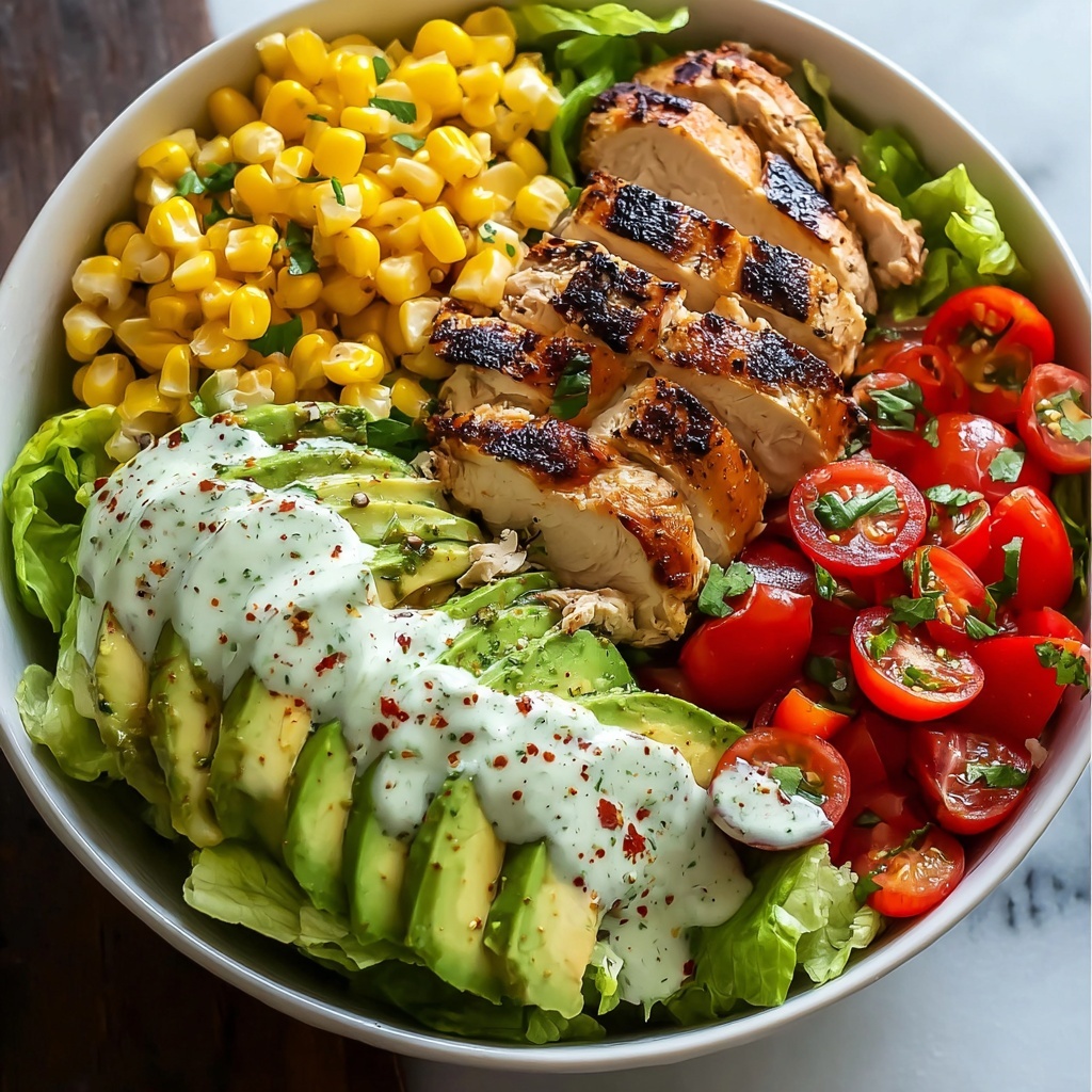 Grilled Chicken & Avocado Salad Bowl Recipe - Recipe Image