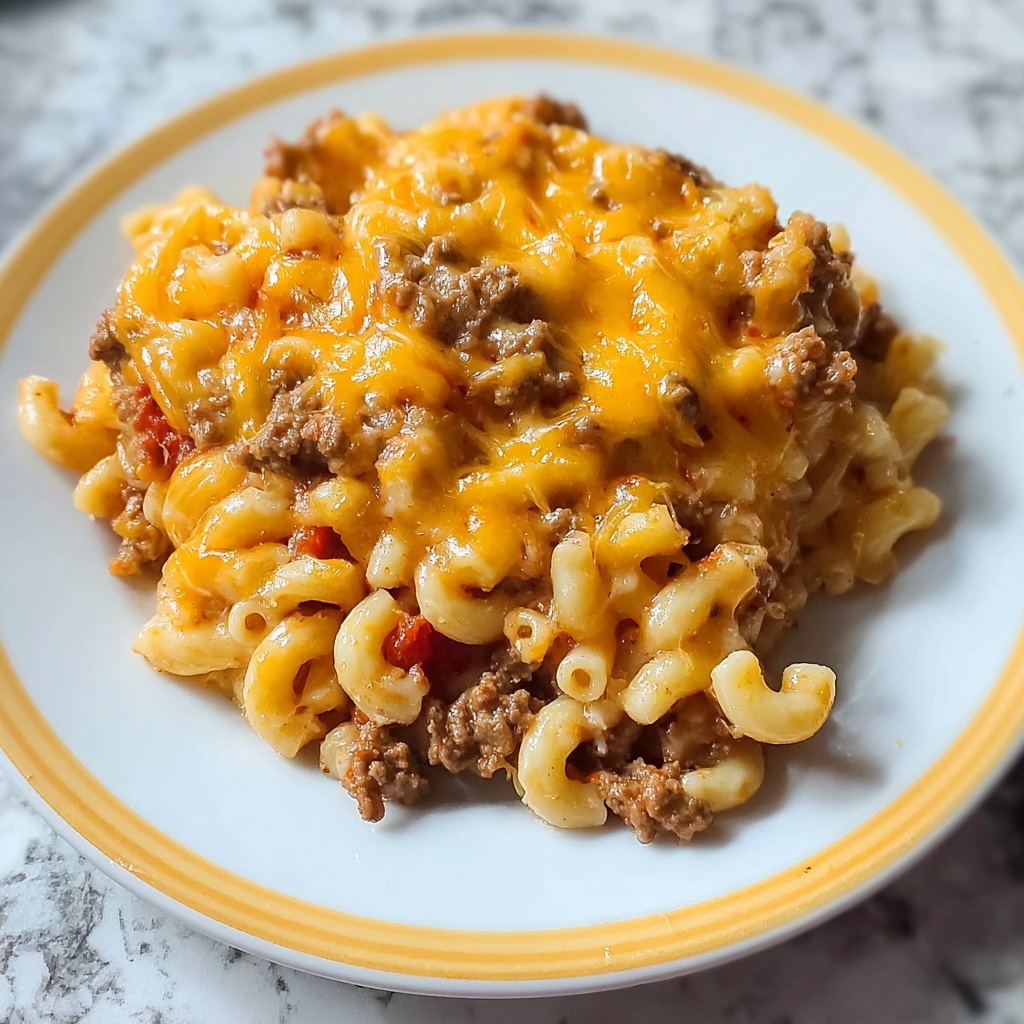 Cozy Sloppy Cheeseburger Pasta: 30 Minutes to Comfort Recipe - Recipe Image