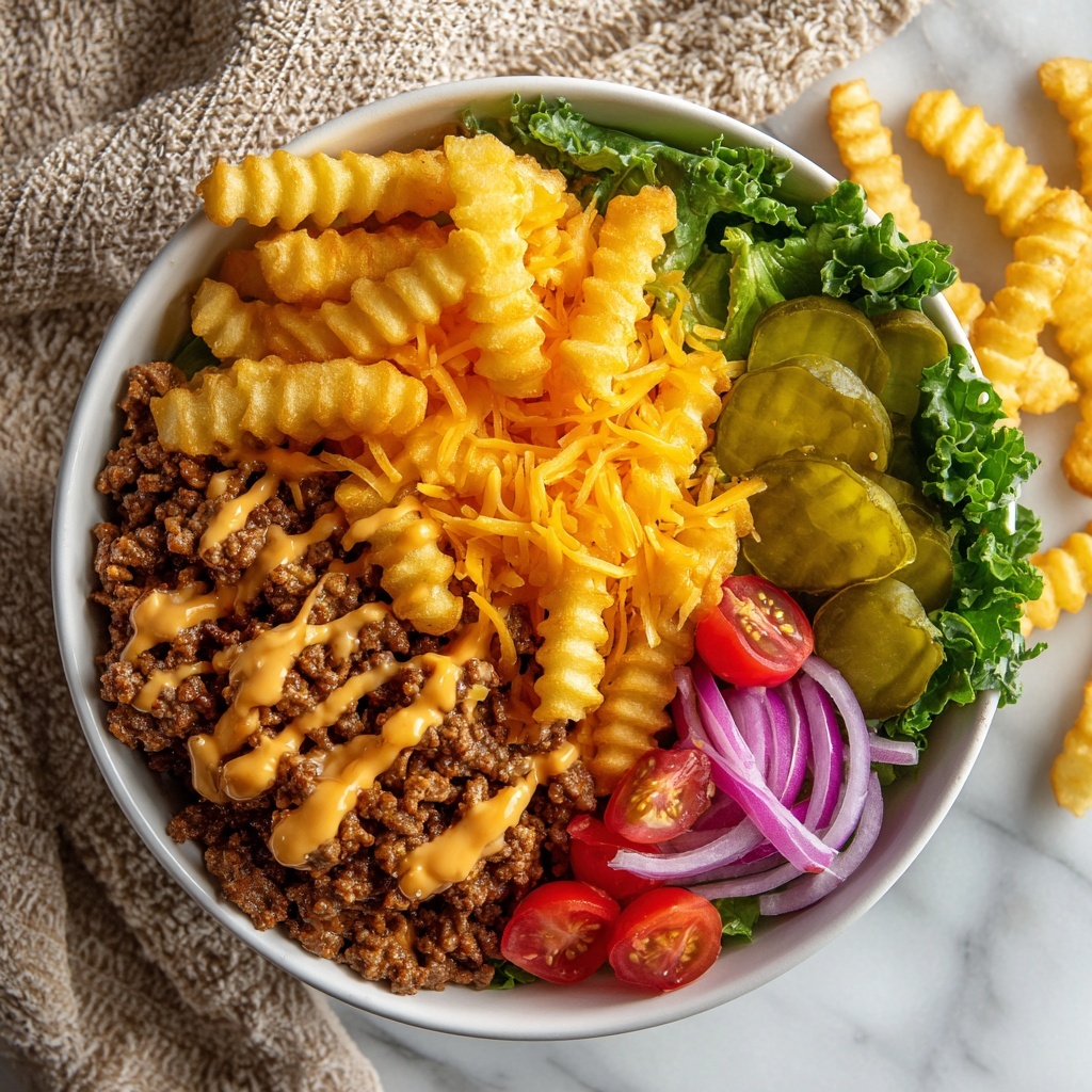 Cheeseburger Bowls with Copycat Big Mac Sauce Recipe - Recipe Image
