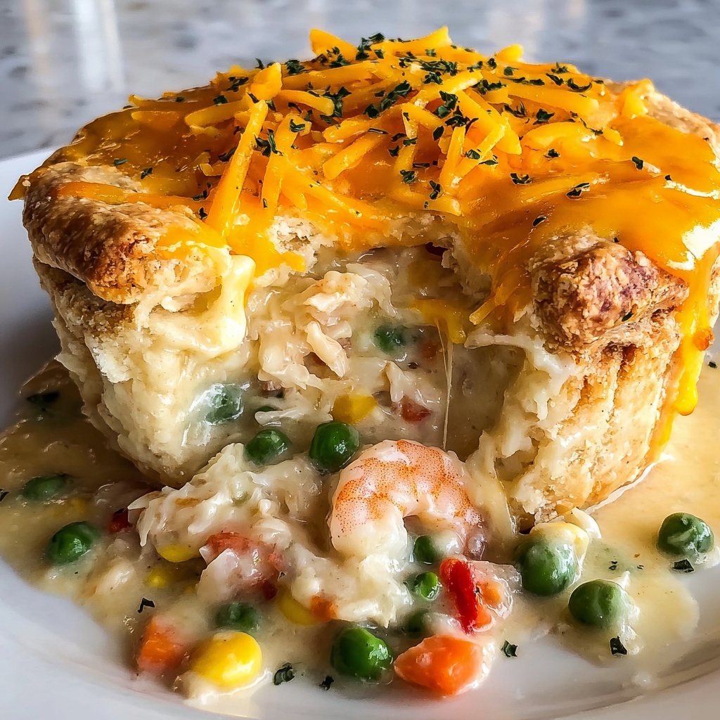 Cheddar Bay Biscuit Seafood Pot Pie: 7 Comforting Layers Recipe - Recipe Image