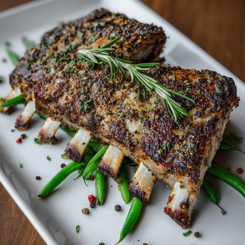 Garlic Rosemary Rack of Lamb Recipe - Recipe Image