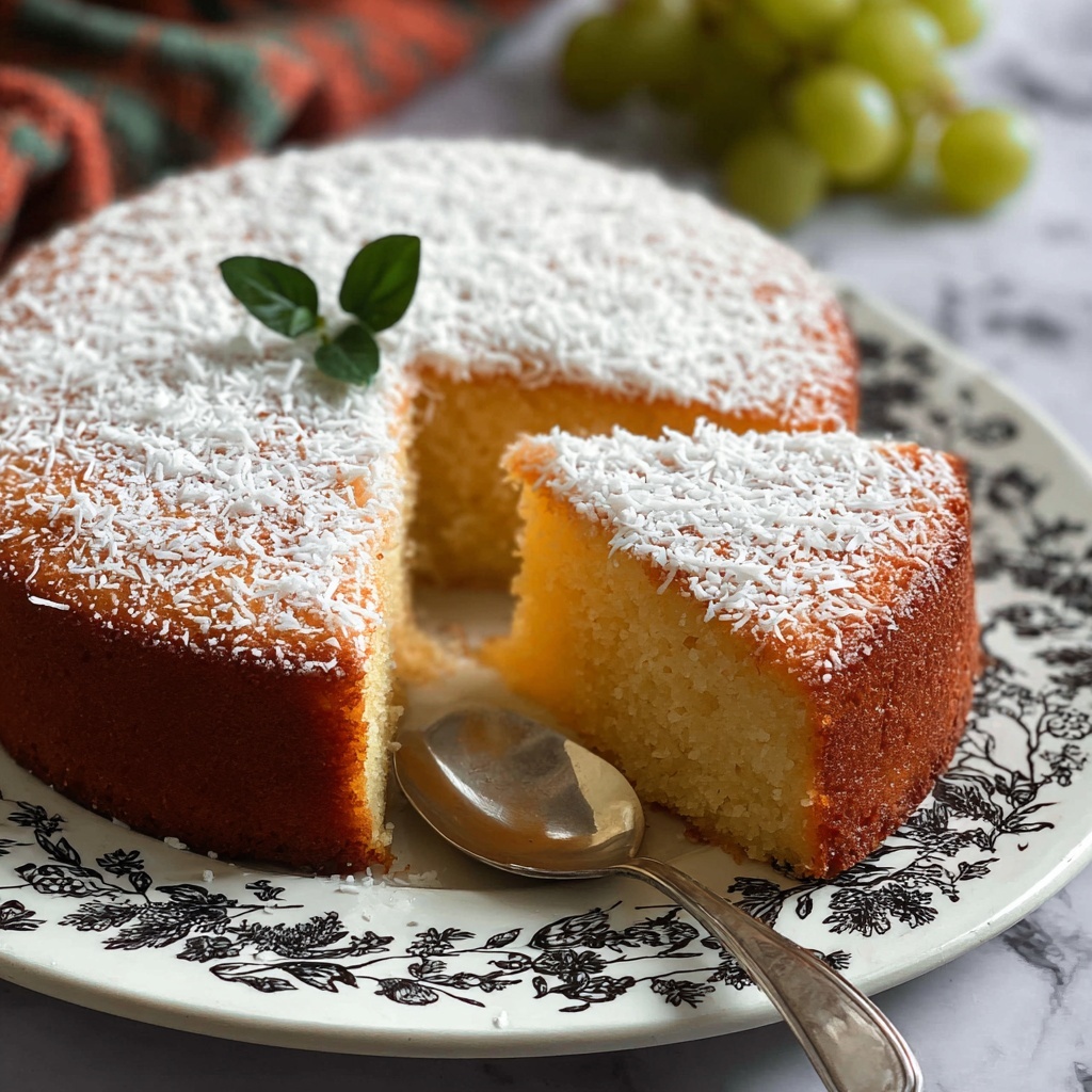 Flourless Coconut Greek Yogurt Cake Recipe - Recipe Image
