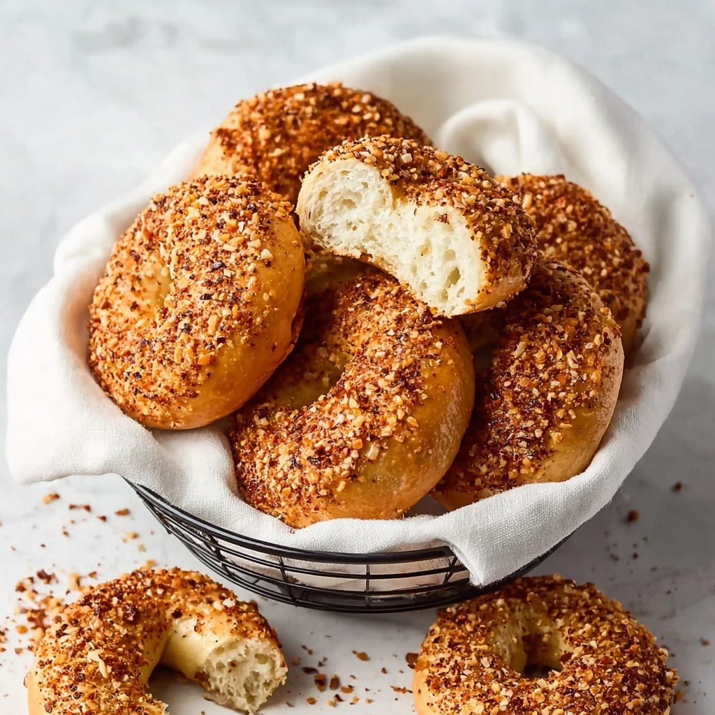 Homemade Onion Bagels with Caramelized Onion Topping Recipe - Recipe Image