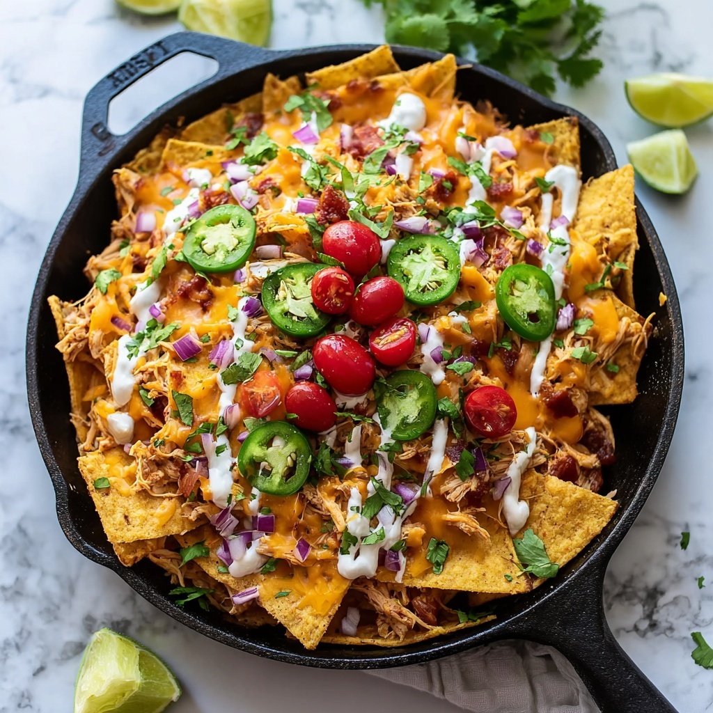 The BEST Loaded Chicken Nachos Recipe - Recipe Image