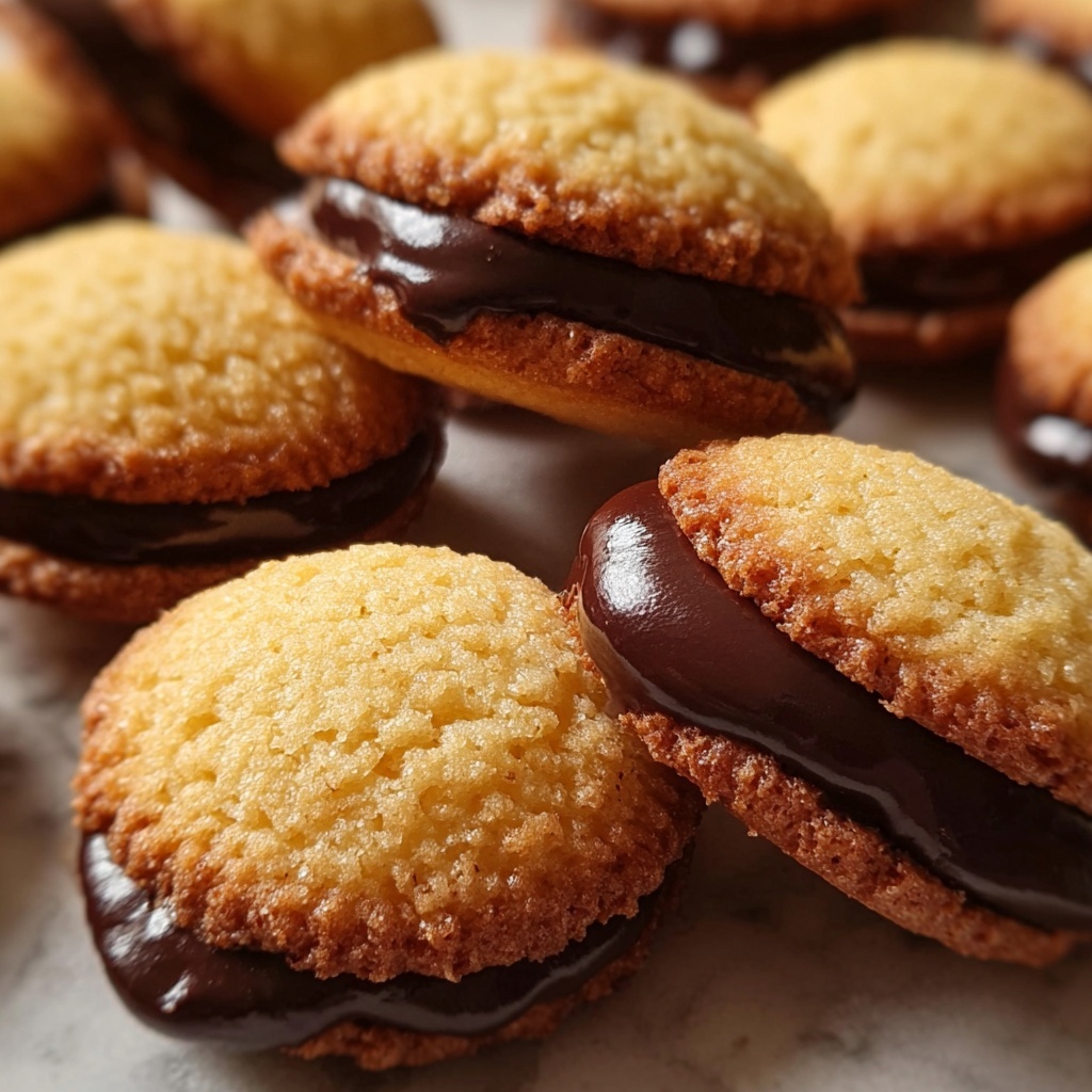 Baci di Dama Italian Almond Cookies with Dark Chocolate Filling Recipe - Recipe Image