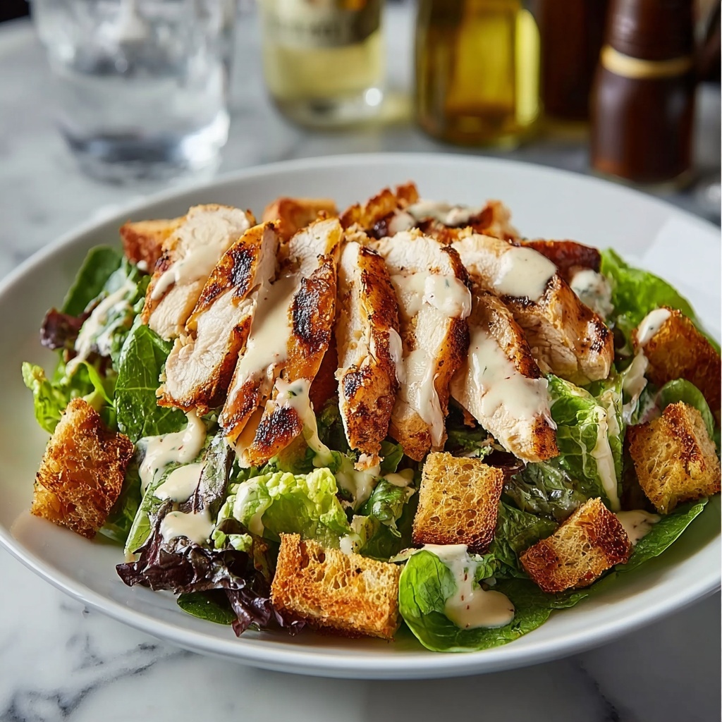 Best Chicken Caesar Salad with Homemade Croutons Recipe - Recipe Image