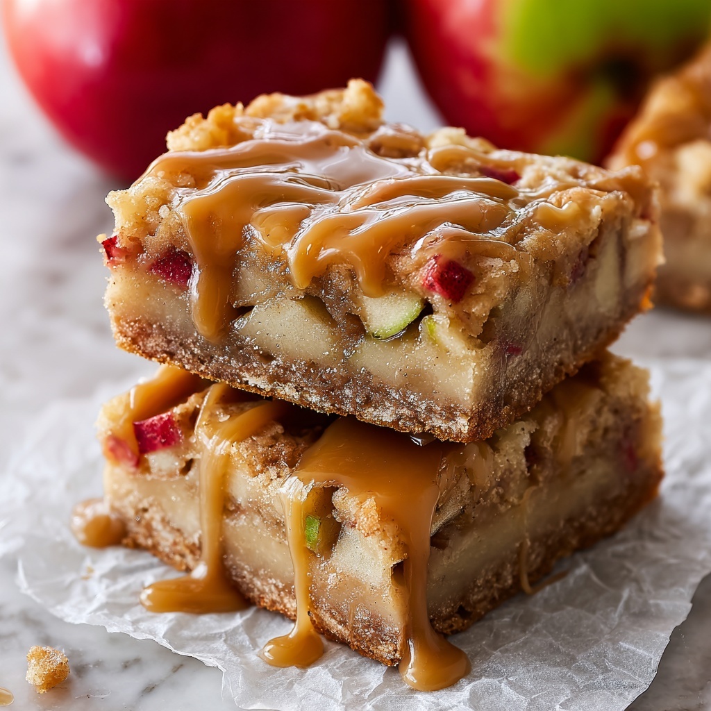 Maple Glazed Apple Blondies Recipe - Recipe Image