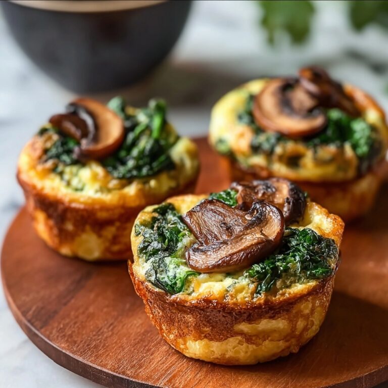 Delicious Spinach and Mushroom Quiche Muffins for Breakfast Bliss Recipe