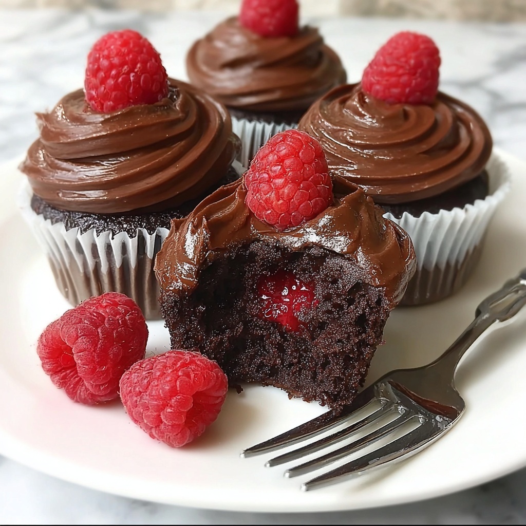 Chocolate Raspberry Cupcakes Recipe - Recipe Image