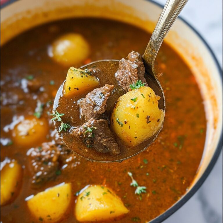 Carne con Papas: Spicy Beef Stew with Potatoes and Fresh Cilantro Recipe