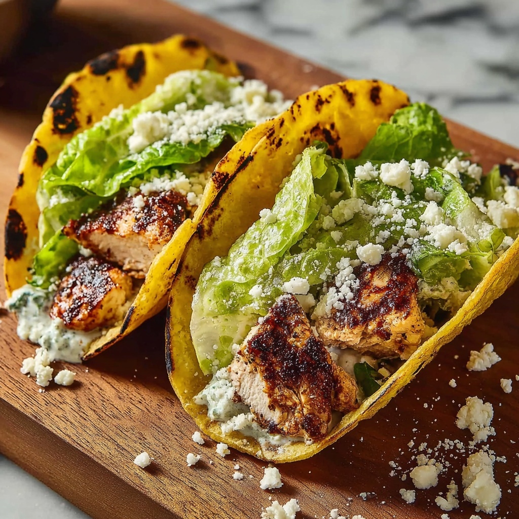 Chicken Caesar Smashed Tacos Recipe - Recipe Image