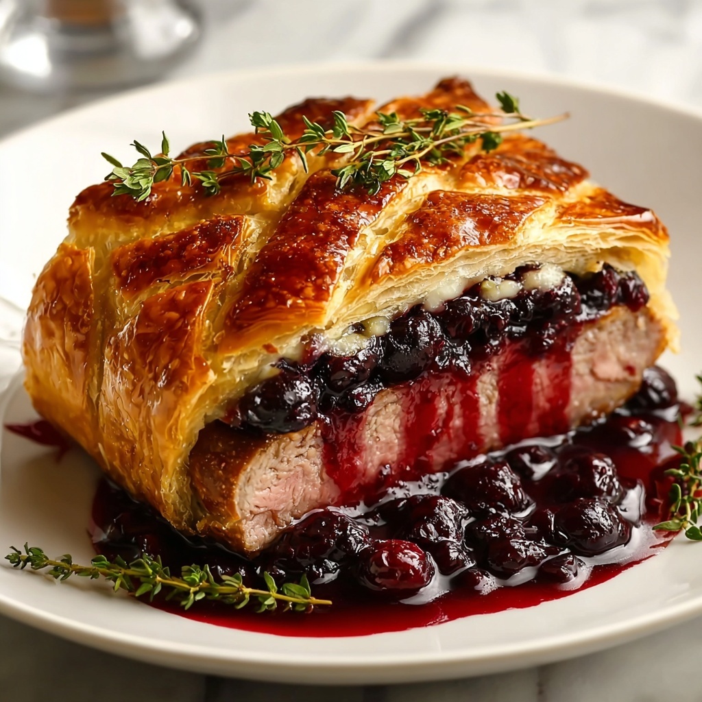 Spiced Cranberry Beef Wellington Recipe - Recipe Image