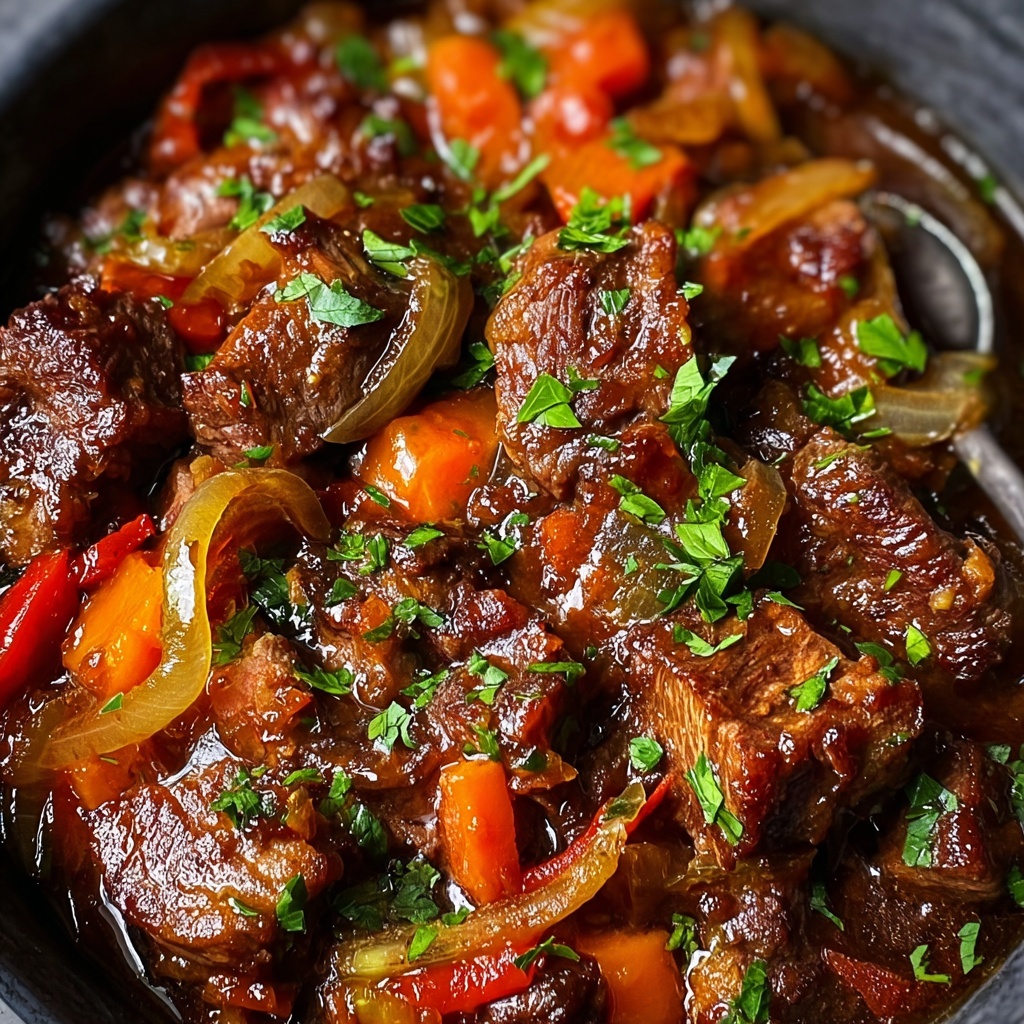 Pepper Steak in a Crock Pot Recipe - Recipe Image