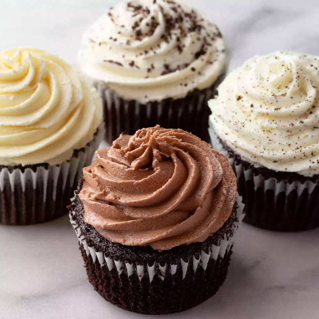 Buttercream Icing for Cupcakes (Vanilla and Chocolate) Recipe - Recipe Image