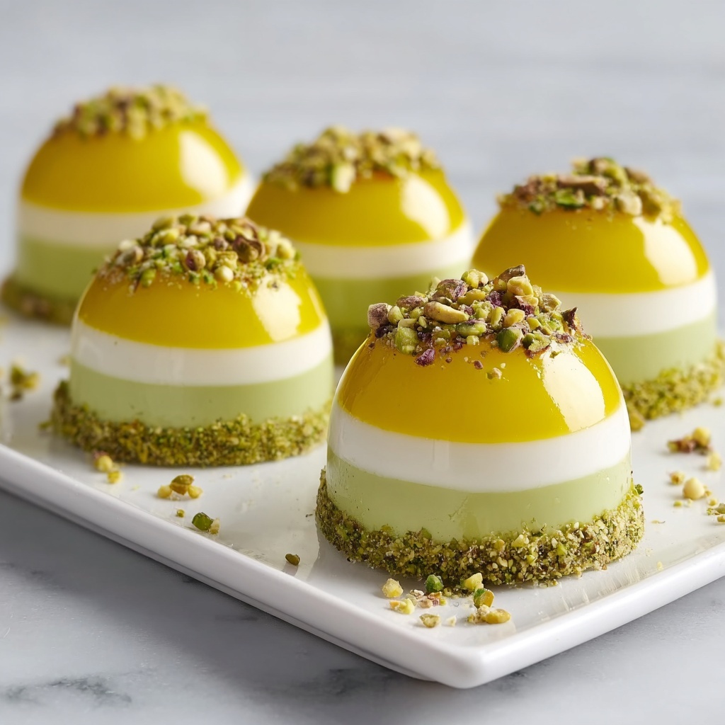 Pistachio & Meyer Lemon Mousse Cakes Recipe - Recipe Image