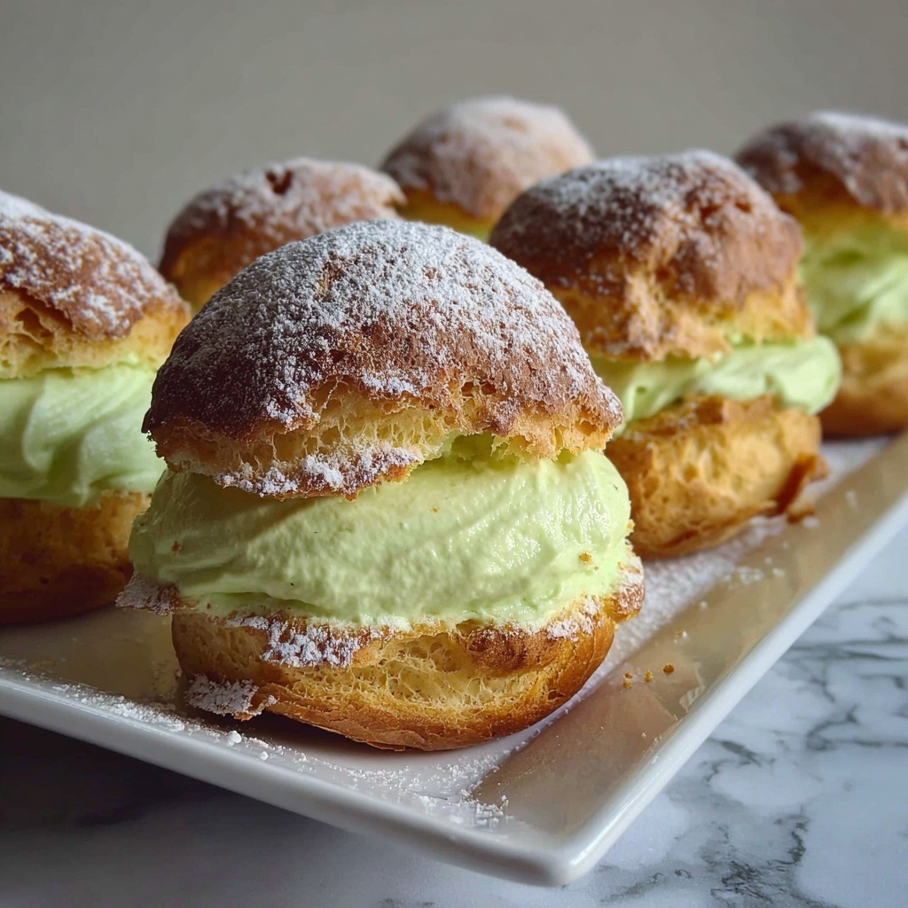 Matcha Cream Puffs Recipe - Recipe Image