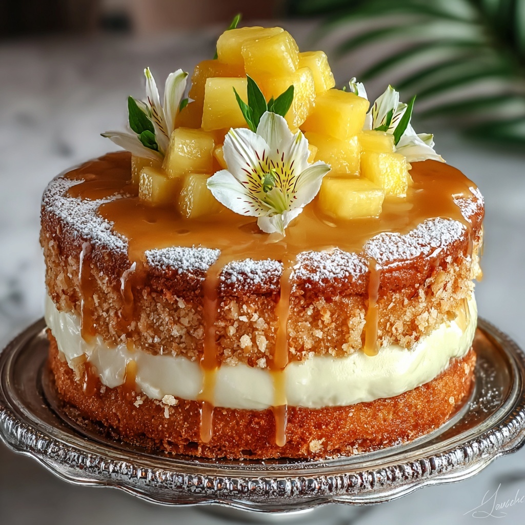 Juicy Pineapple Heaven Cake Recipe - Recipe Image