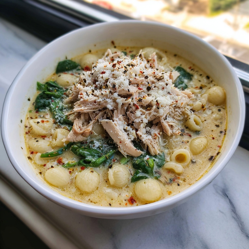 Crockpot Creamy Chicken Parmesan Soup Recipe - Recipe Image