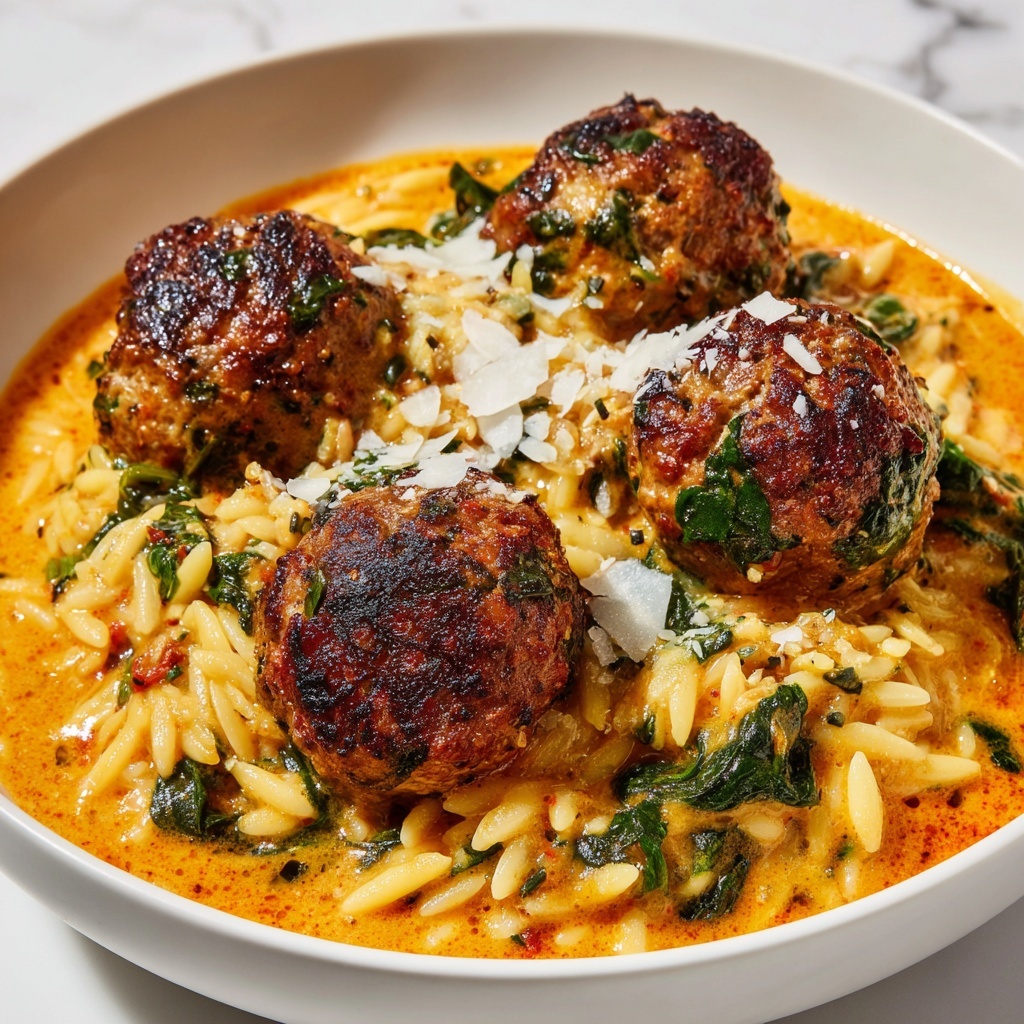 Marry Me Chicken Meatballs with Risoni Recipe - Recipe Image