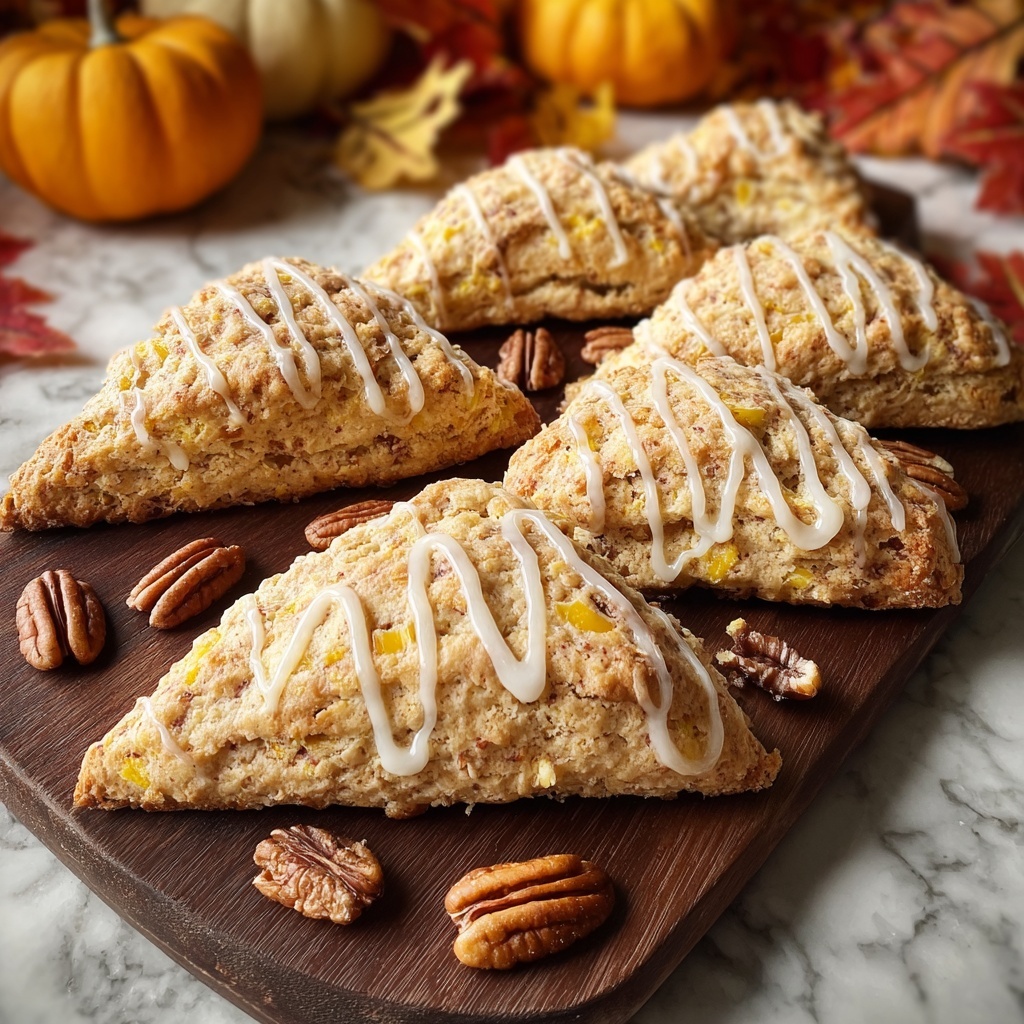 Maple Pumpkin Scones with Nutty Maple Glaze Recipe - Recipe Image