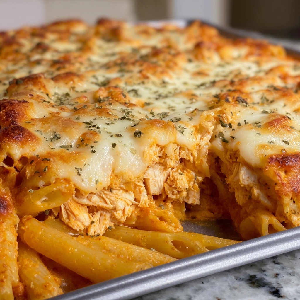 Baked Chicken Parmesan Pasta Recipe - Recipe Image