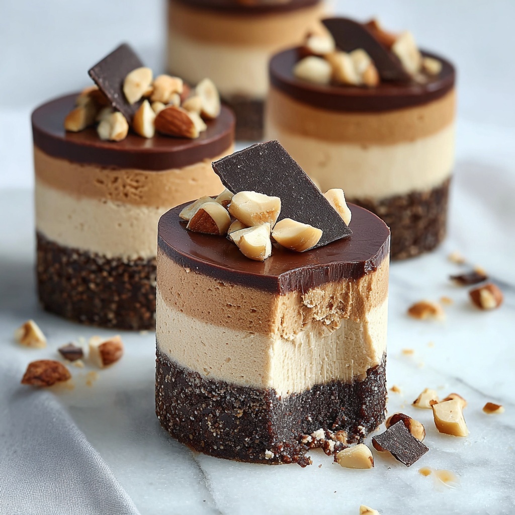 Chocolate Peanut Butter Mini Cheesecakes Recipe - Recipe Image