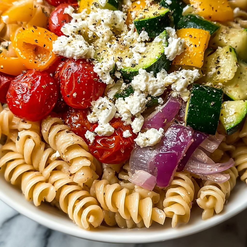 Feta & Roasted Veggie Pasta Recipe - Recipe Image